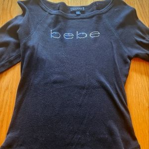 Bebe cotton shirt 3/4 inch sleeve.